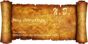 Ney Dorottya névjegykártya